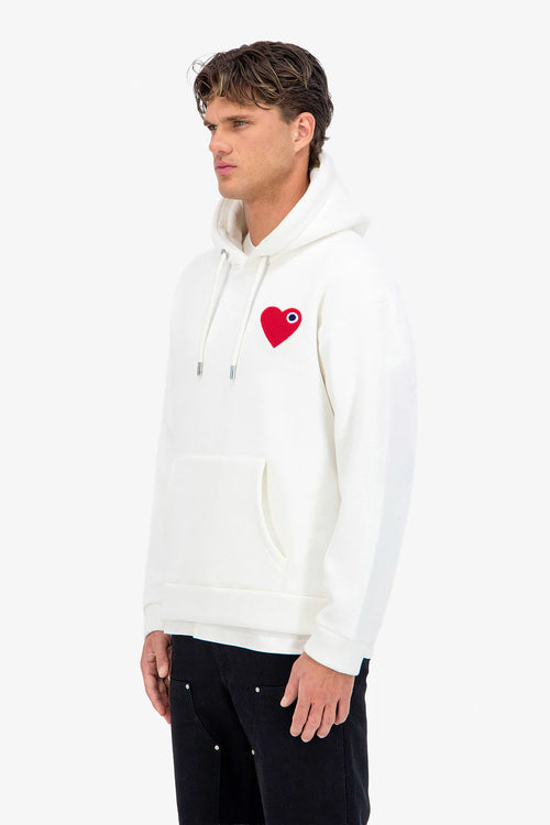 Cœur Chic Hoodie Blanc/Rouge