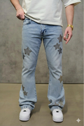 Jeans Flare Étoiles Strass