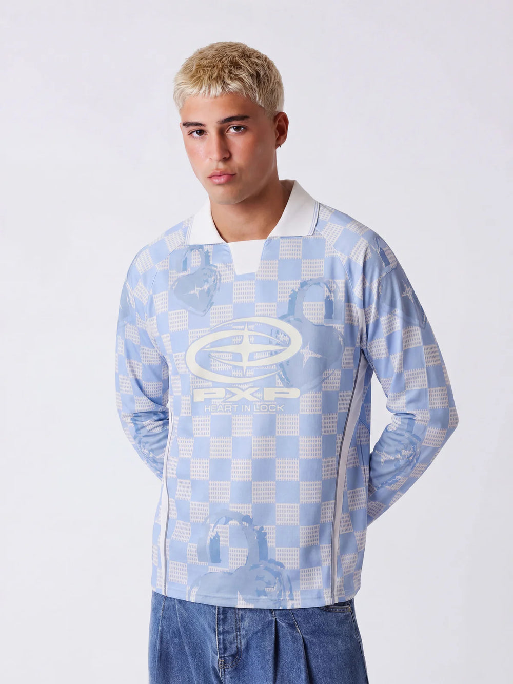 Maillot manches longues à col polo Love story
