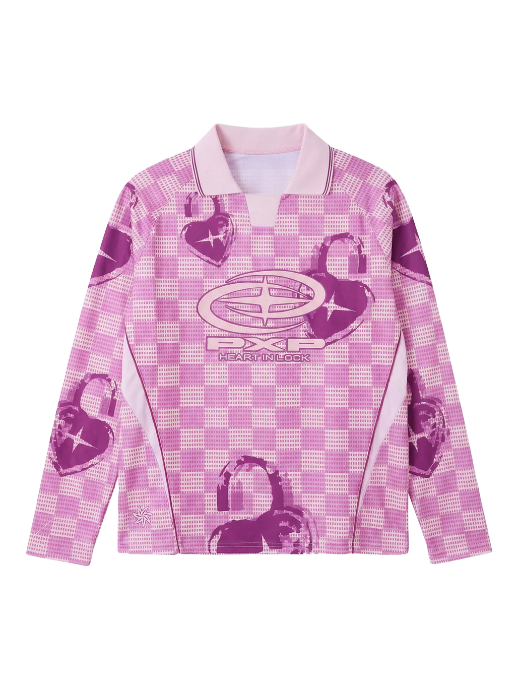 Maillot manches longues à col polo Love story