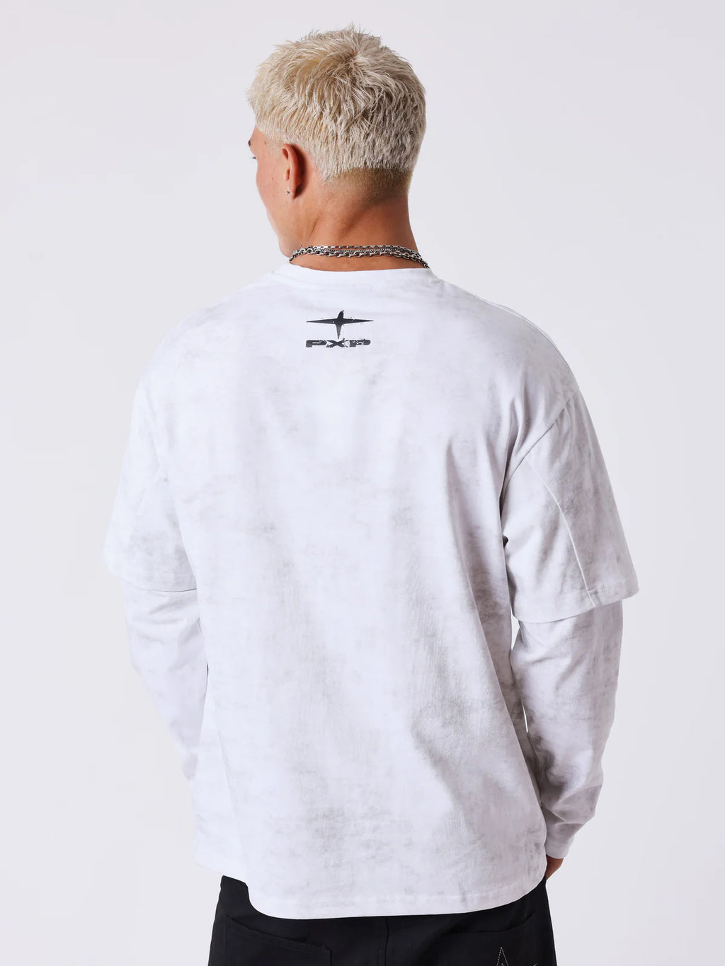 T-shirt manches longues effet Vintage