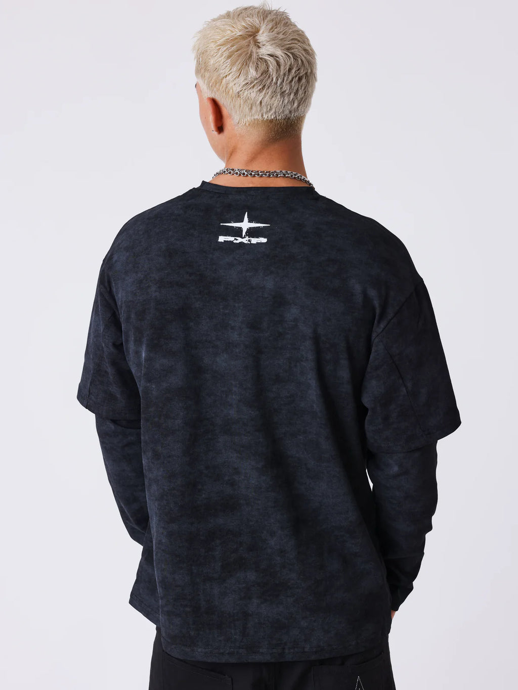 T-shirt manches longues effet Vintage