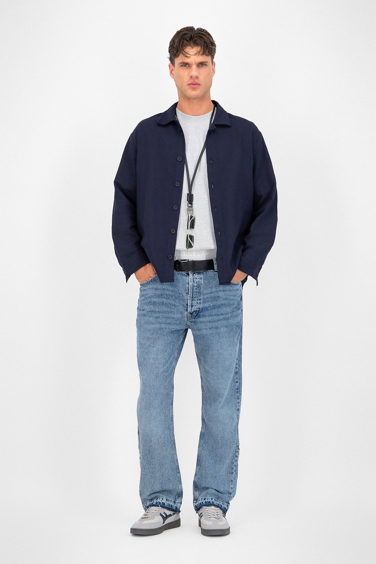 Jeans Flare Simple Mid Blue