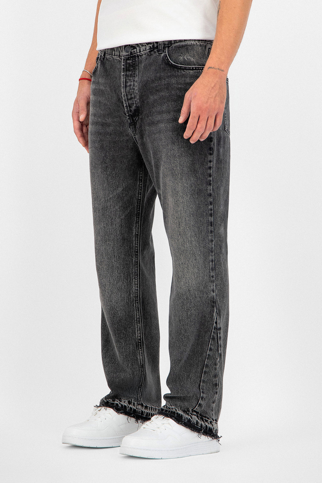 Jeans Flare Simple Gris