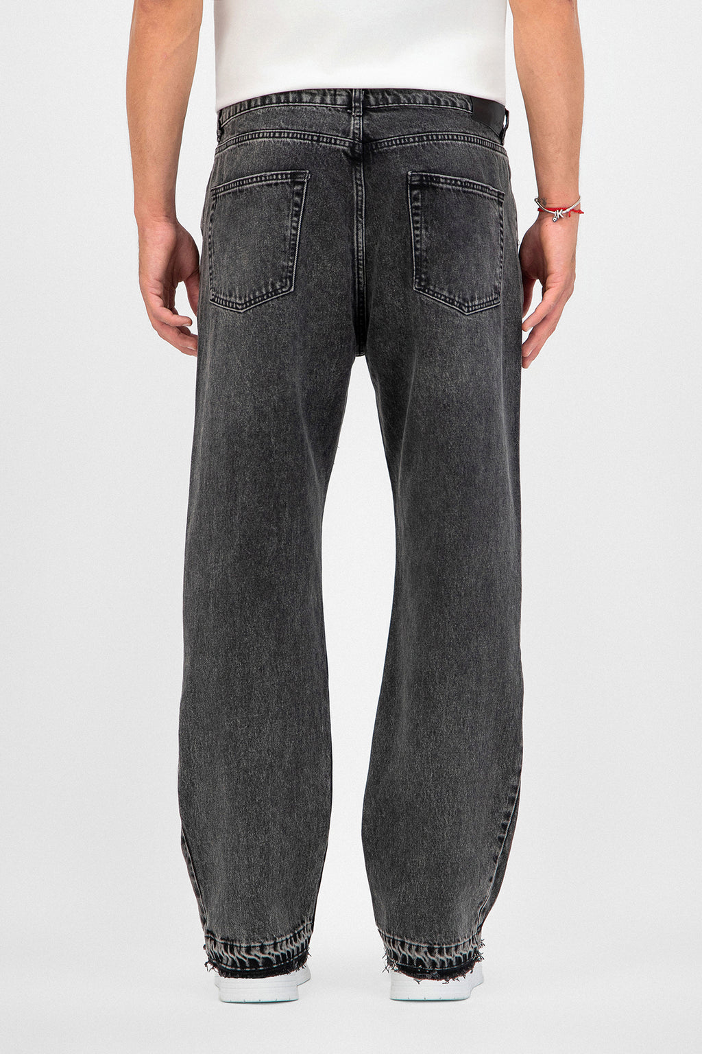 Jeans Flare Simple Gris