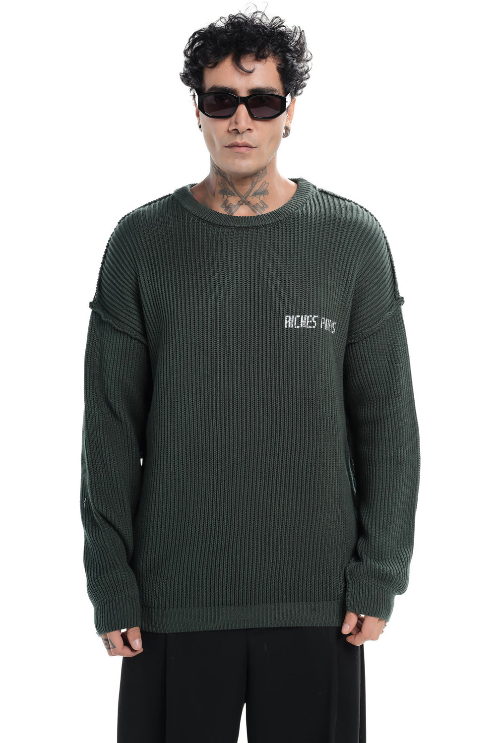 Pull Tricot Riches Paris Vert
