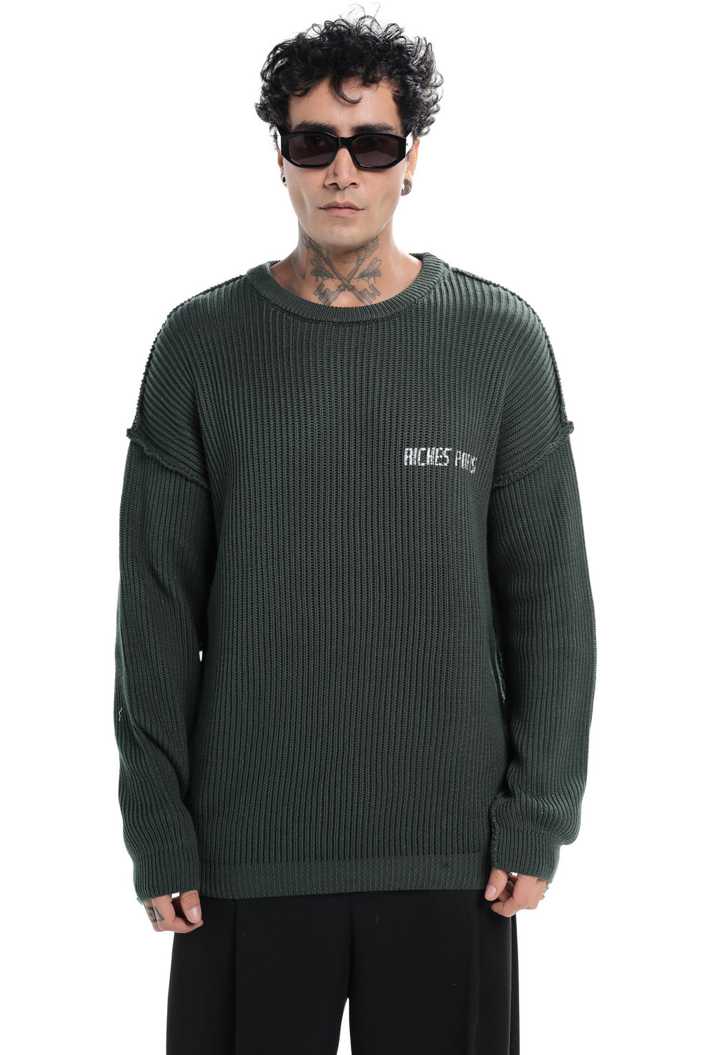 Pull Tricot Riches Paris Vert