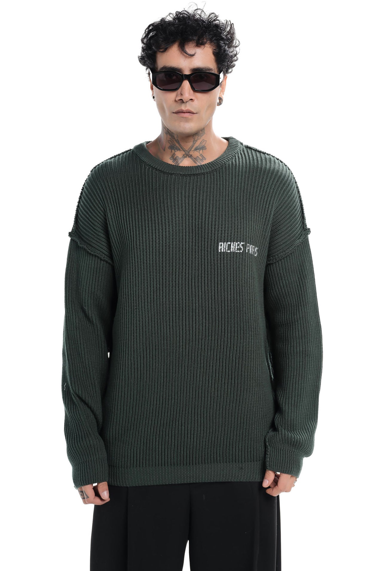 Pull Tricot Riches Paris Vert