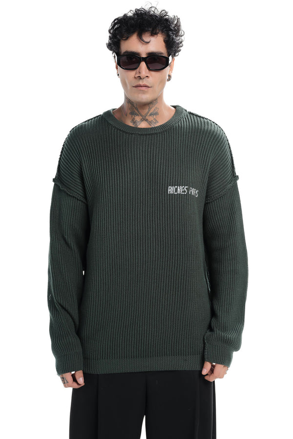 Pull Tricot Riches Paris Vert