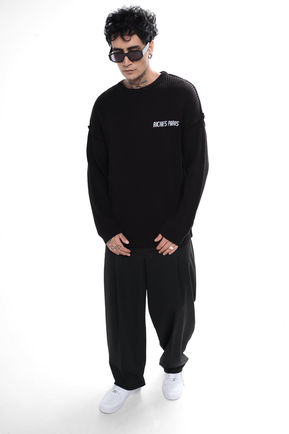 Pull Riches Paris Tricot Noir
