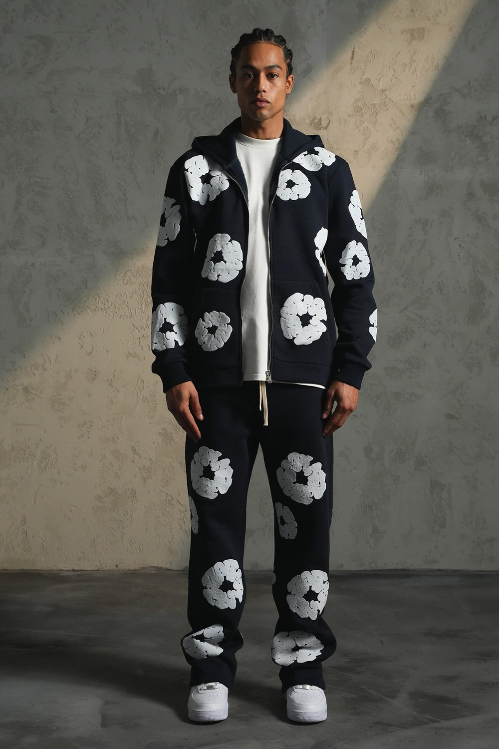 Ensemble Fleur Bleu Marine
