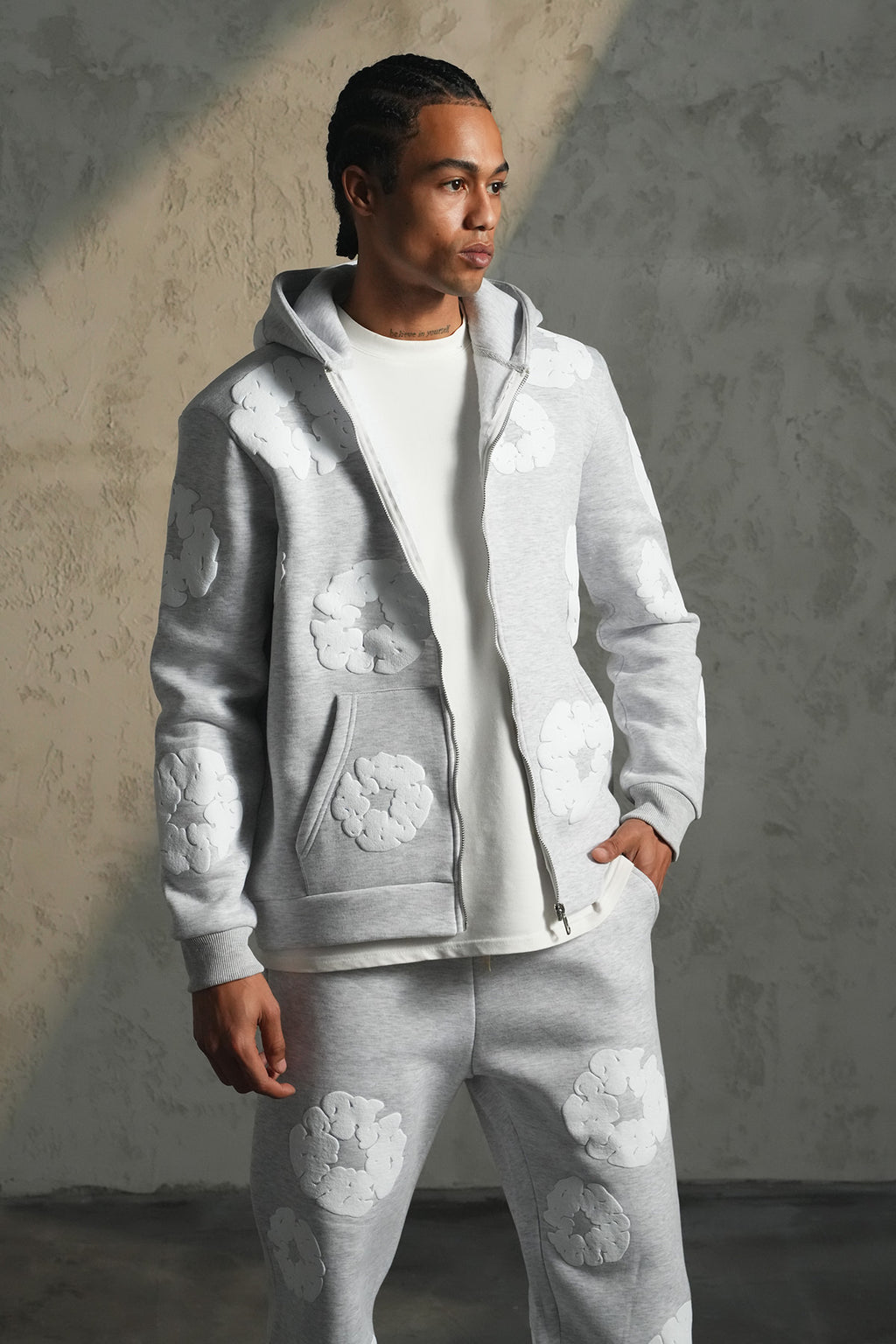 Ensemble Fleur Gris