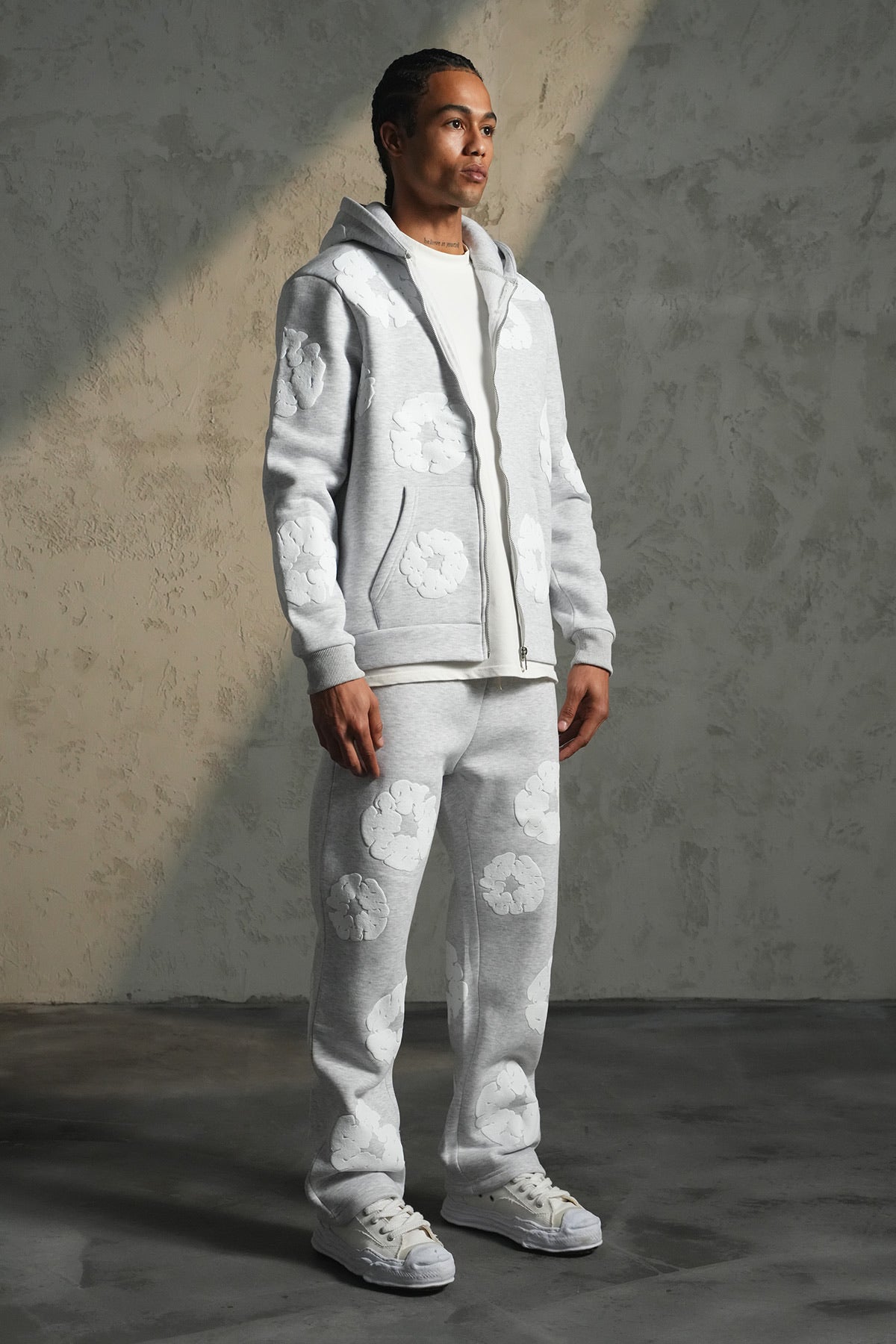 Ensemble Fleur Gris