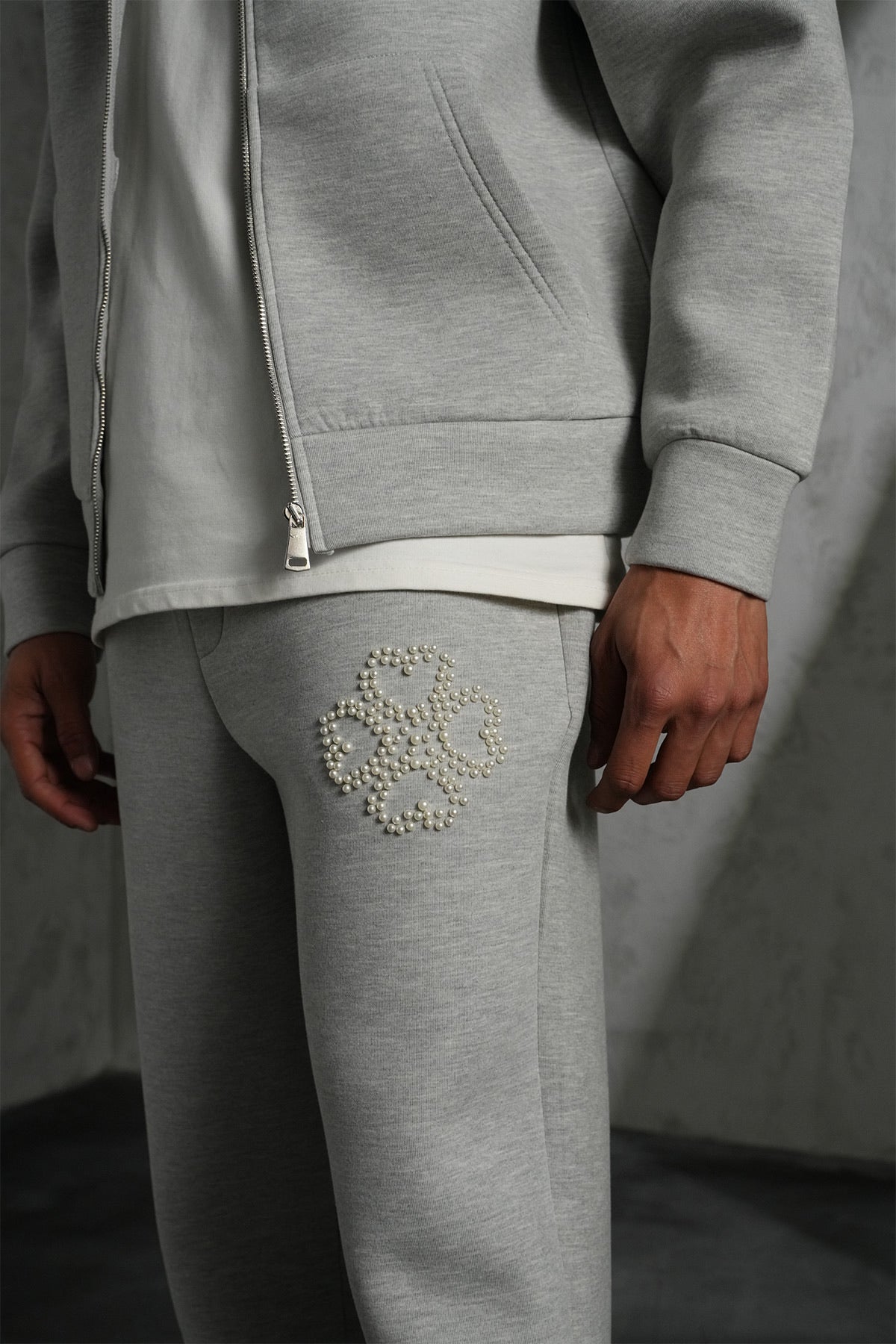 Ensemble Perles Gris