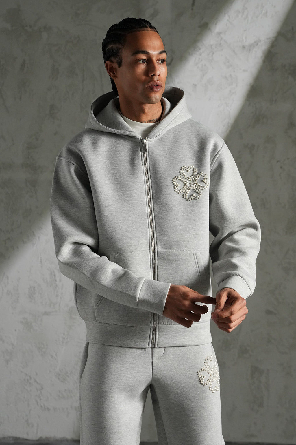 Ensemble Perles Gris