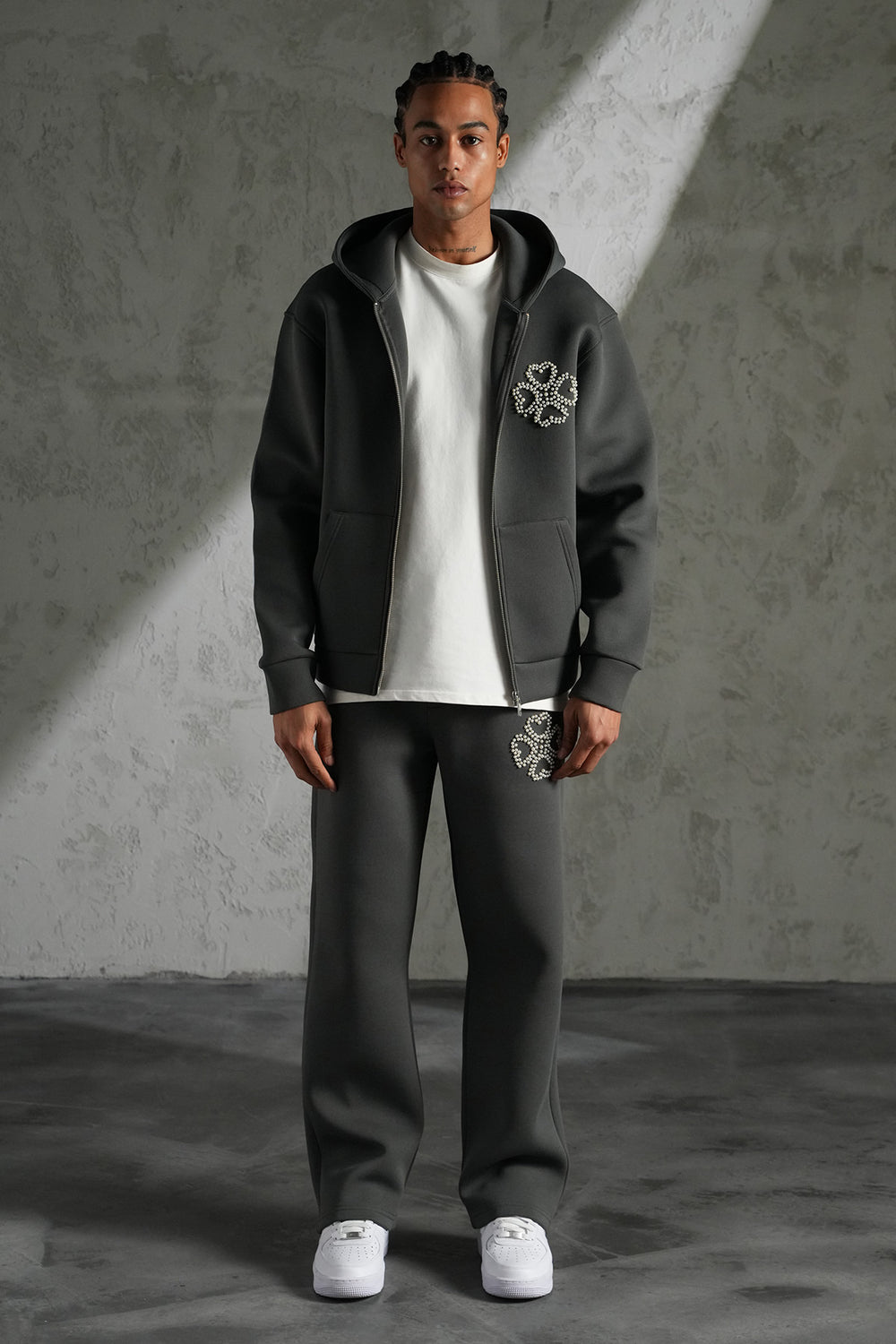 Ensemble Perles Gris Anthracite