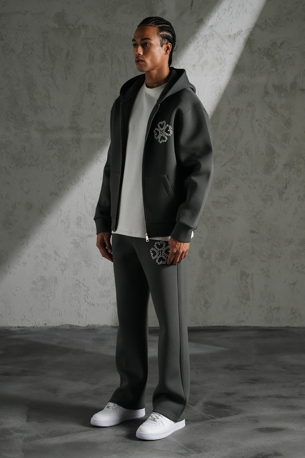 Ensemble Perles Gris Anthracite