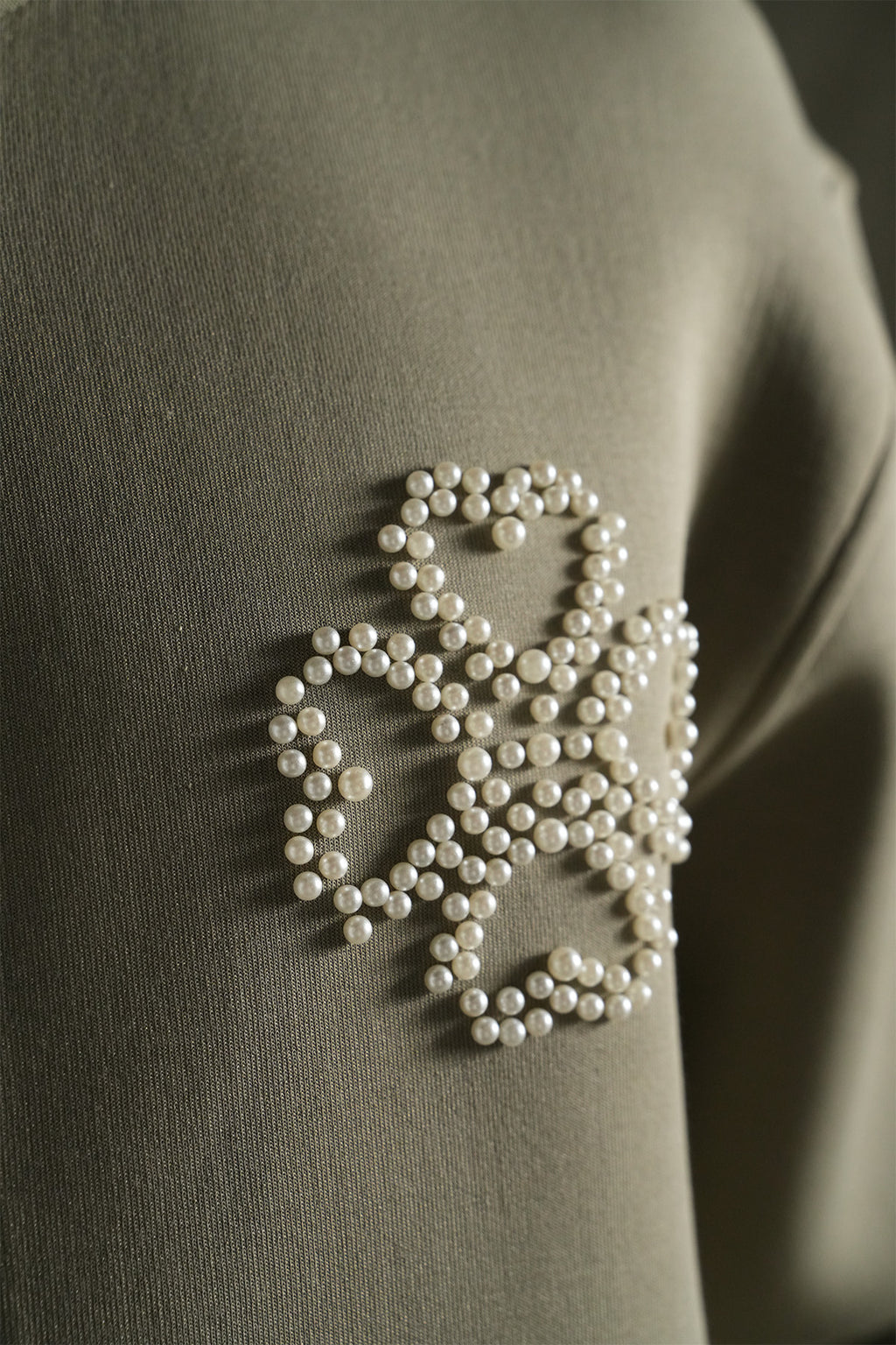 Ensemble Perles Vert Kaki
