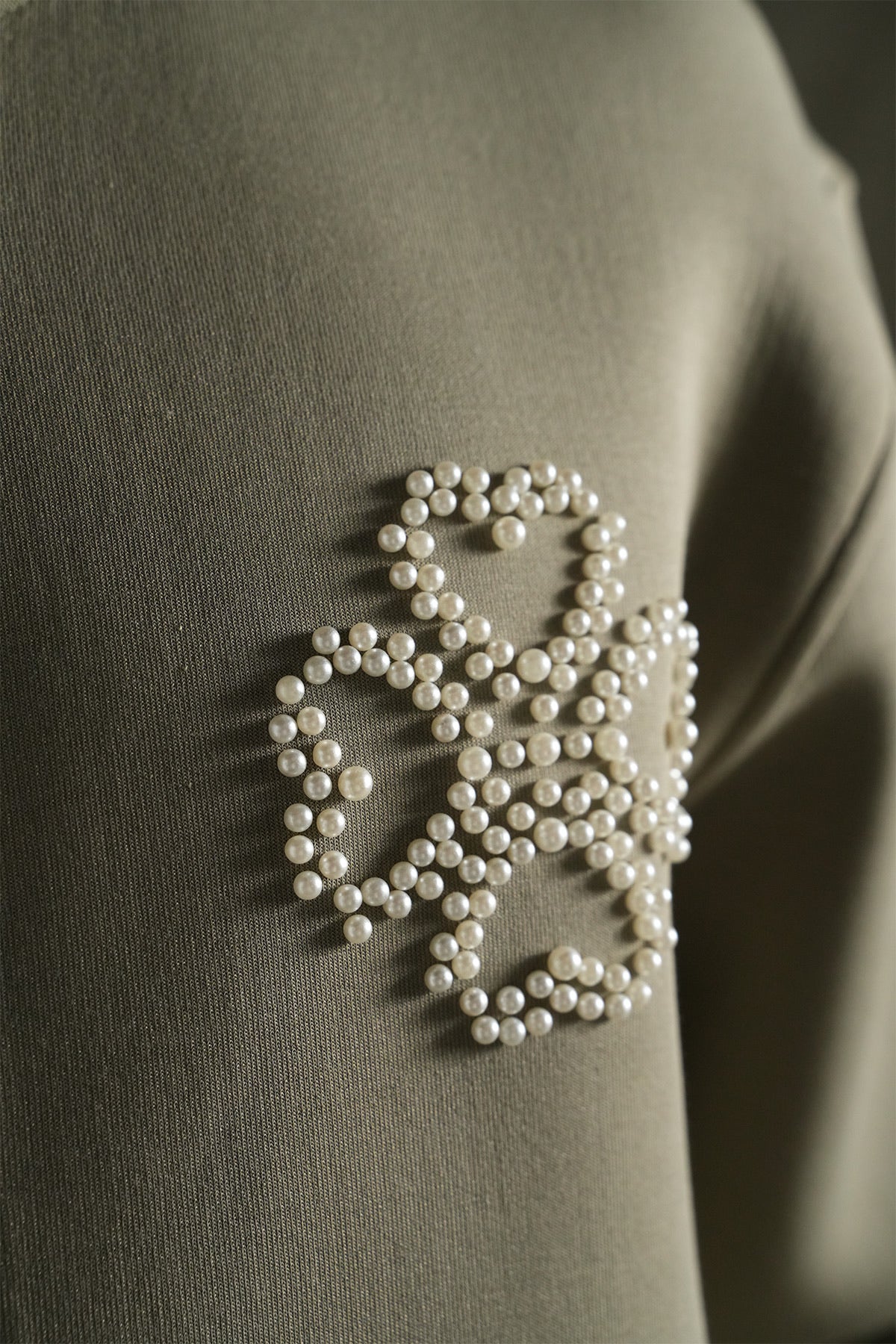 Ensemble Perles Vert Kaki