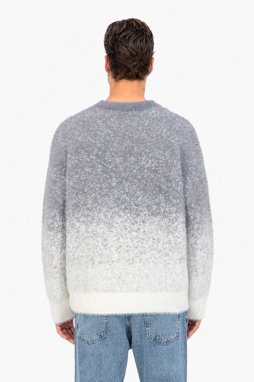 Fluffy Knit Pullover Grey